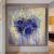 Abstract Heart Flower Painting Romantic Wall Art Colorful Painting Very Peri Beige Abstract Painting On Canvas | FLOWER HEART