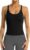 ATTRACO Women Ribbed Workout Crop Tops with Built in Bra Yoga Racerback Tank Top Tight Fit