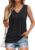 AUTOMET Tank Top Women Casual Soft Summer V Neck Sleeveless Tops 2024 Outfits Clothes