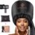 ELEGANTY Soft Bonnet Hood Hairdryer Attachment with Headband that Reduces Heat Around Ears and Neck to Enjoy Long Sessions – Used for Hair Styling, Deep Conditioning and Hair Drying (Black)