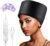 Heated Electric Thermal Steamer Cap for Natural Black Afro Hair – Hot Spa Treatment Hat with Temperature Control for Deep Conditioning at Home – Black