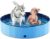 Jasonwell Foldable Dog Pet Bath Pool Collapsible Dog Pet Pool Bathing Tub Kiddie Pool Doggie Wading Pool for Puppy Small Medium Large Dogs Cats and Kids 48″ Blue