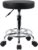 KKTONER PU Leather Round Rolling Stool with Foot Rest Swivel Height Adjustment Spa Drafting Salon Tattoo Work Office Massage Stools Task Chair Small (Black)