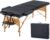 Massage Table Portable Massage Bed 2 Fold Lash Bed Spa Bed 84 in L Hight Adjustable Spa Bed Facial Cradle Salon Bed W/Carry Case (Black, 84 * 28)