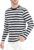 Mens Shirt Striped Black White Cotton Spandex Crewneck Long Sleeve Basic Pullover Stripe Casual Crew Tee Shirt