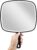 OMIRO Hand Mirror, Extra Large Black Handheld Mirror with Handle, 9″ W x 12.4″ L