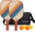 Pickleball Paddles Set of 4 Wood Pickle Ball Paddles/Pickleball Set of 2 Fiberglass Pickleball Rackets,2 Indoor/2 Outdoor Pickleball Balls,1 Pickleball Bag