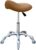 Professional Saddle Stool with Wheels Ergonomic Swivel Rolling Height Adjustable for Clinic Dentist Beauty Salon Tattoo Home Office (Camel)